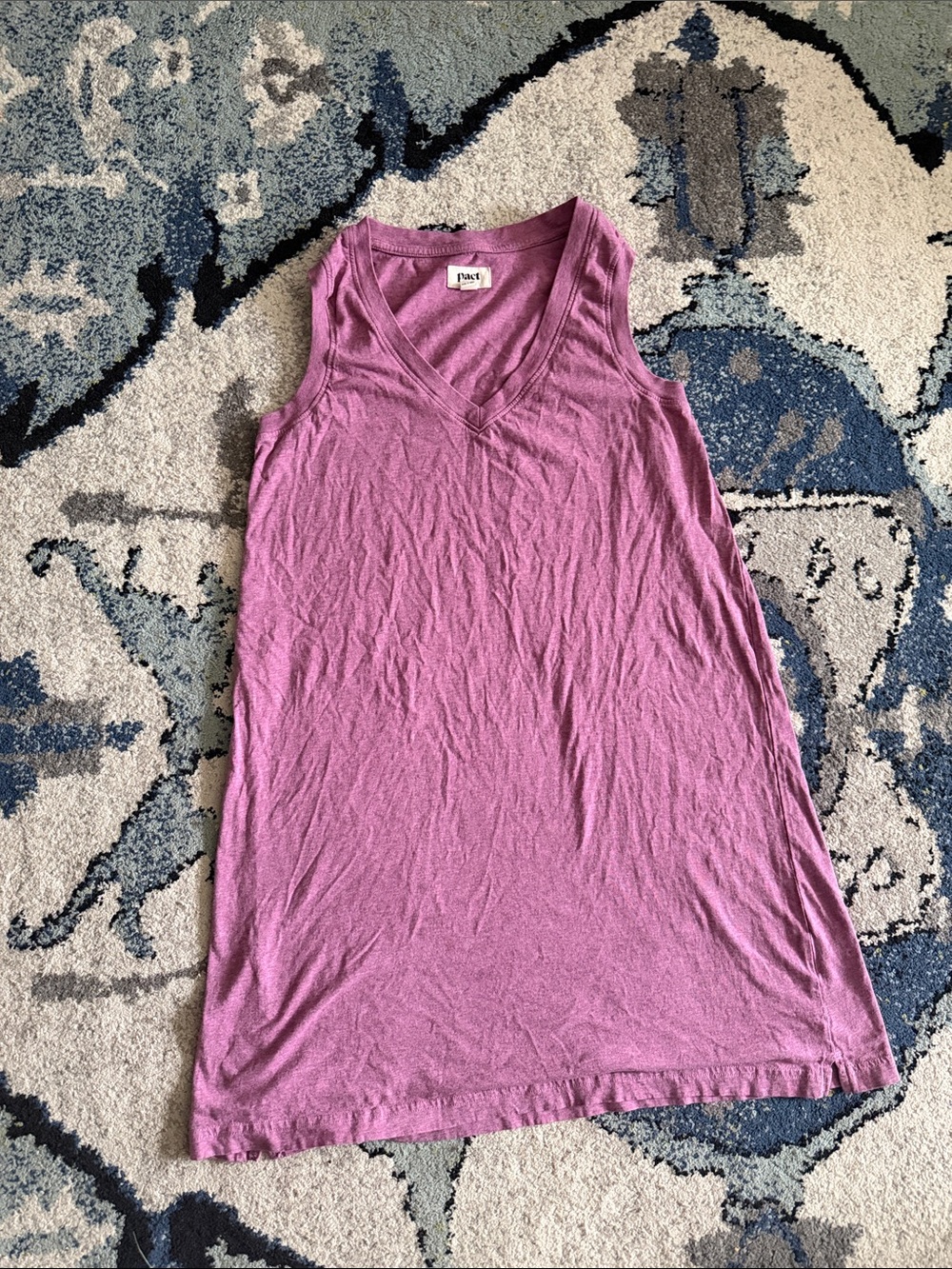 Pact Sleeveless V-Neck Midi Dress in Mauve Pink